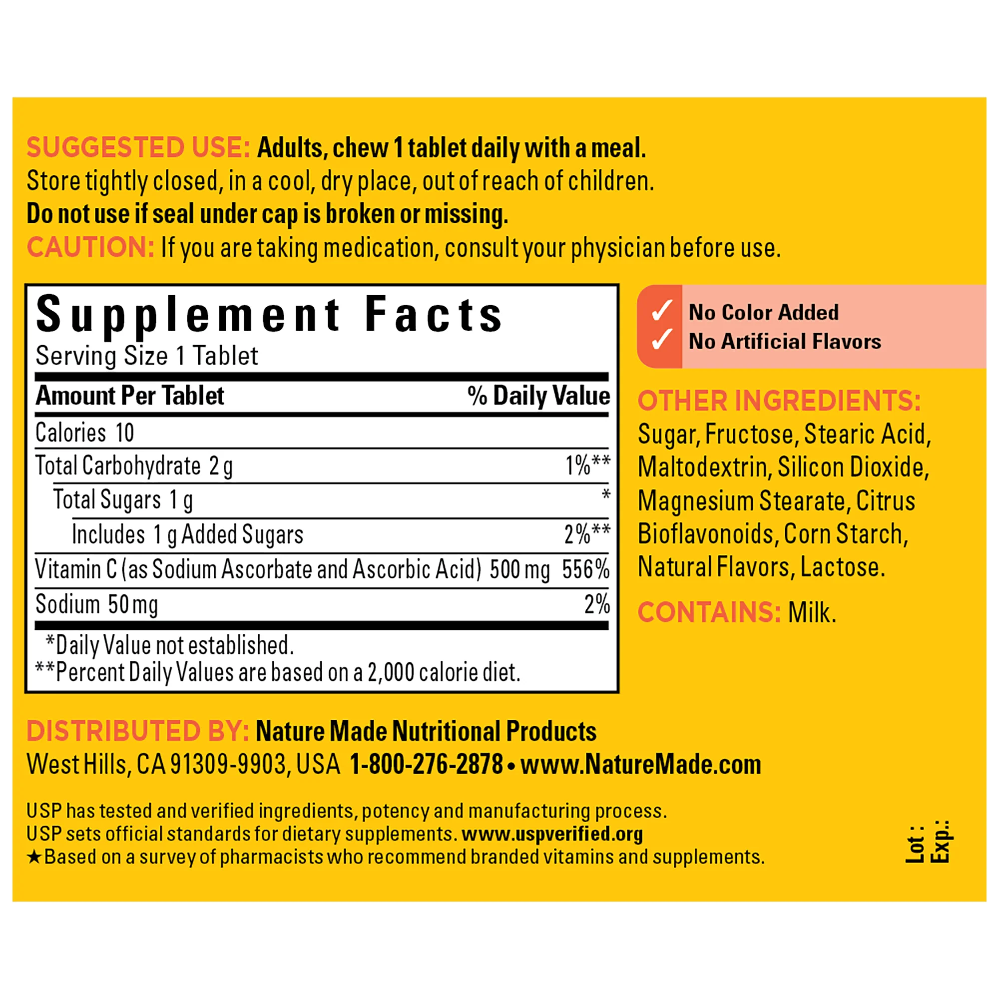 Chewable Vitamin C 500 mg Tablets - Image 2