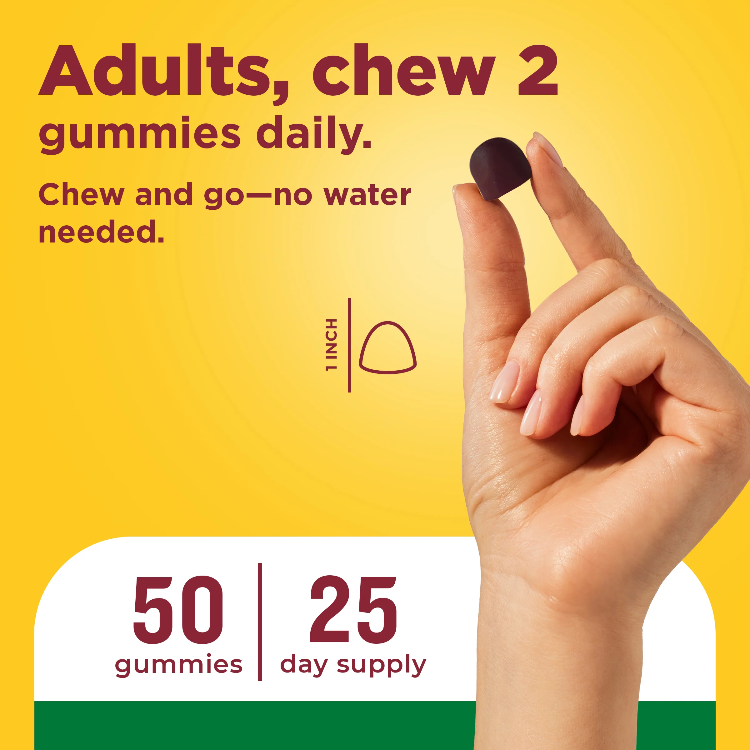 Cranberry 500 mg Per Serving + Vitamin C Gummies - Image 3