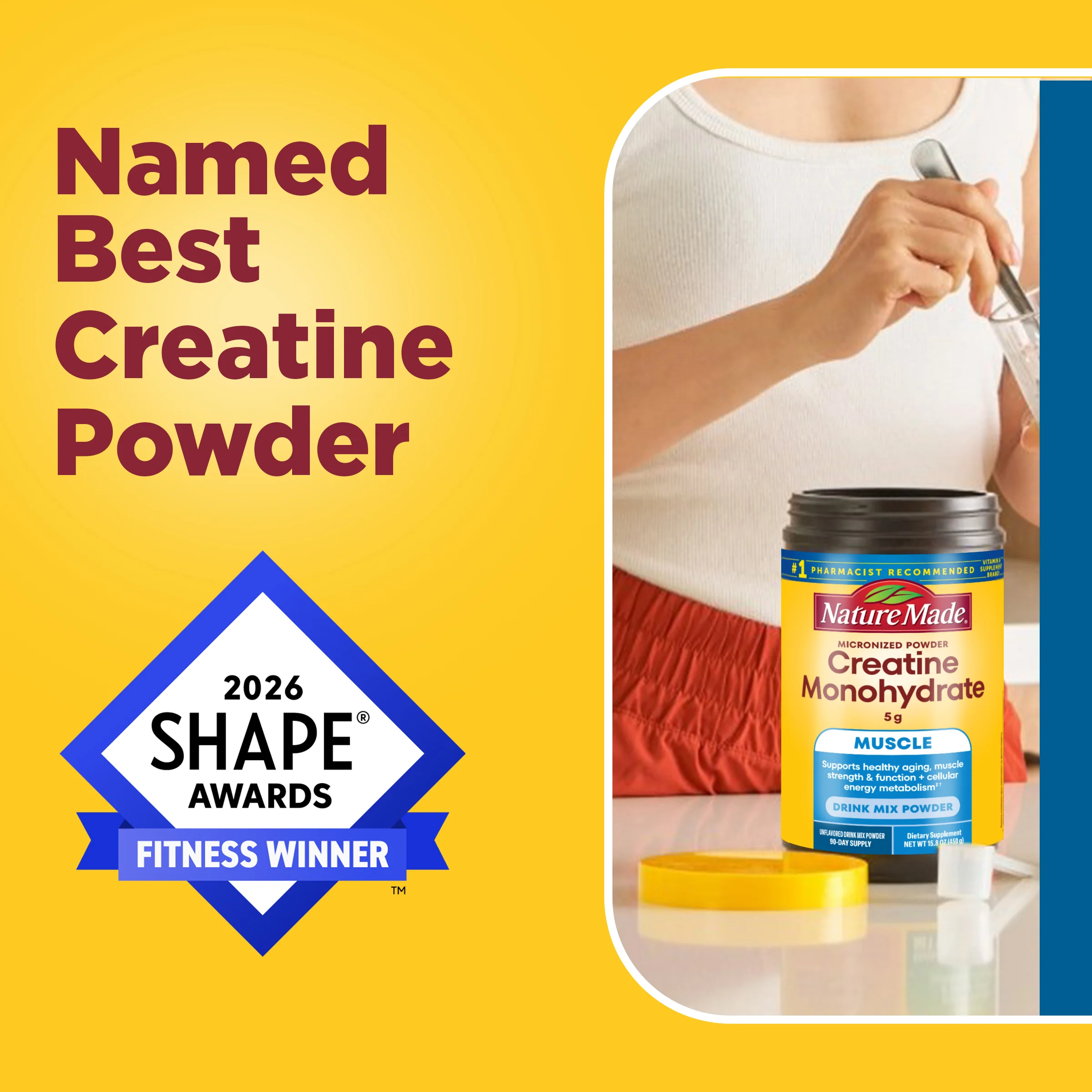 Micronized Creatine Monohydrate 5 g Drink Mix Powder - Image 3
