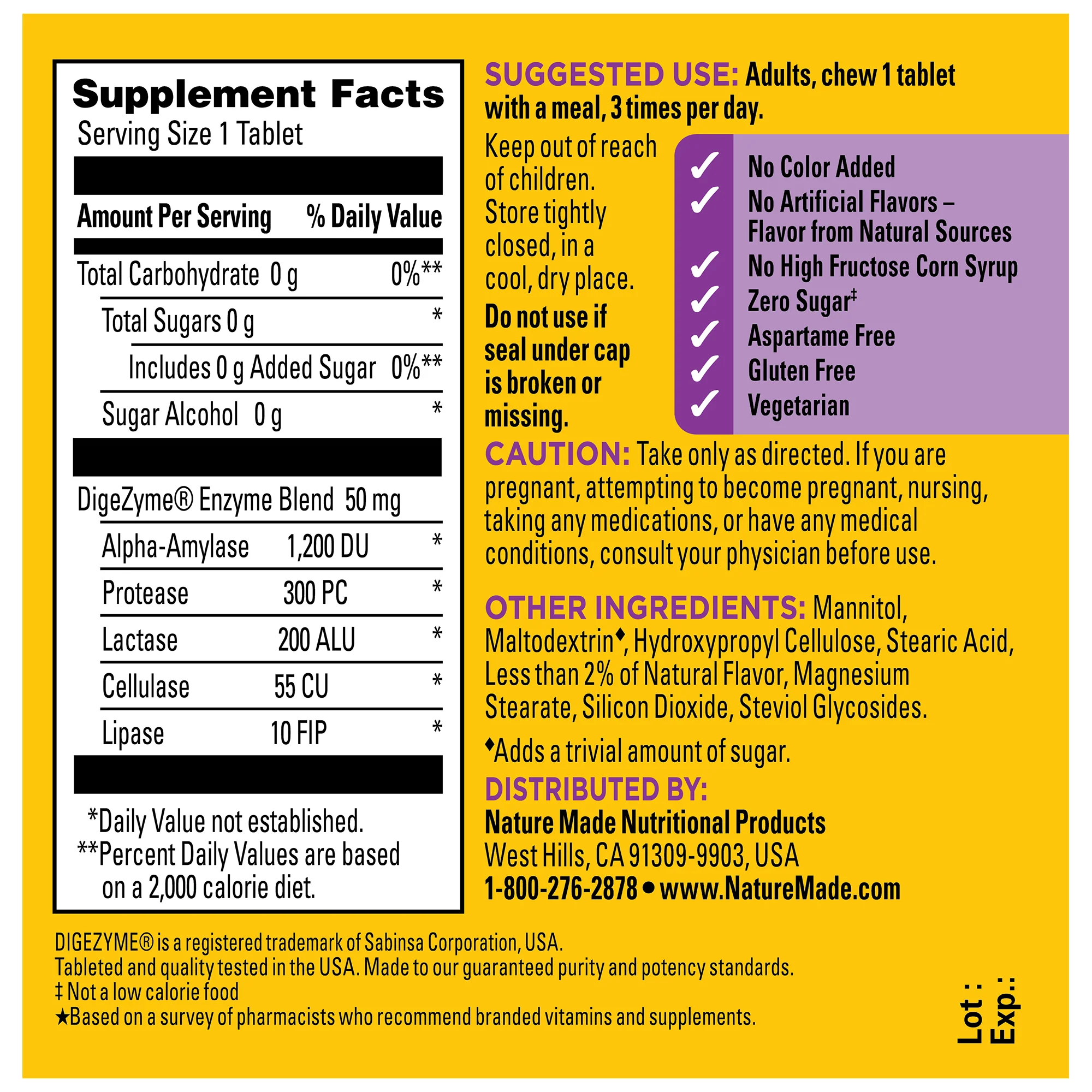 Digestive Enzymes 5-in-1 Blend Chewable Tablets - Image 2