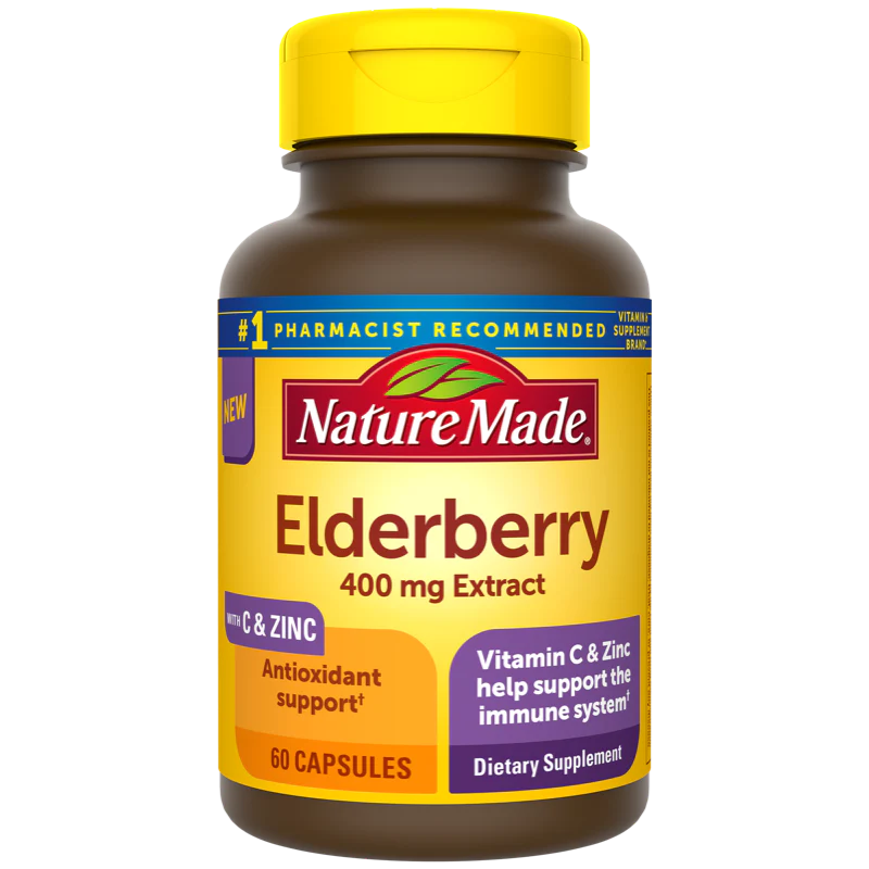 Elderberry Capsules with Vitamin C and Zinc