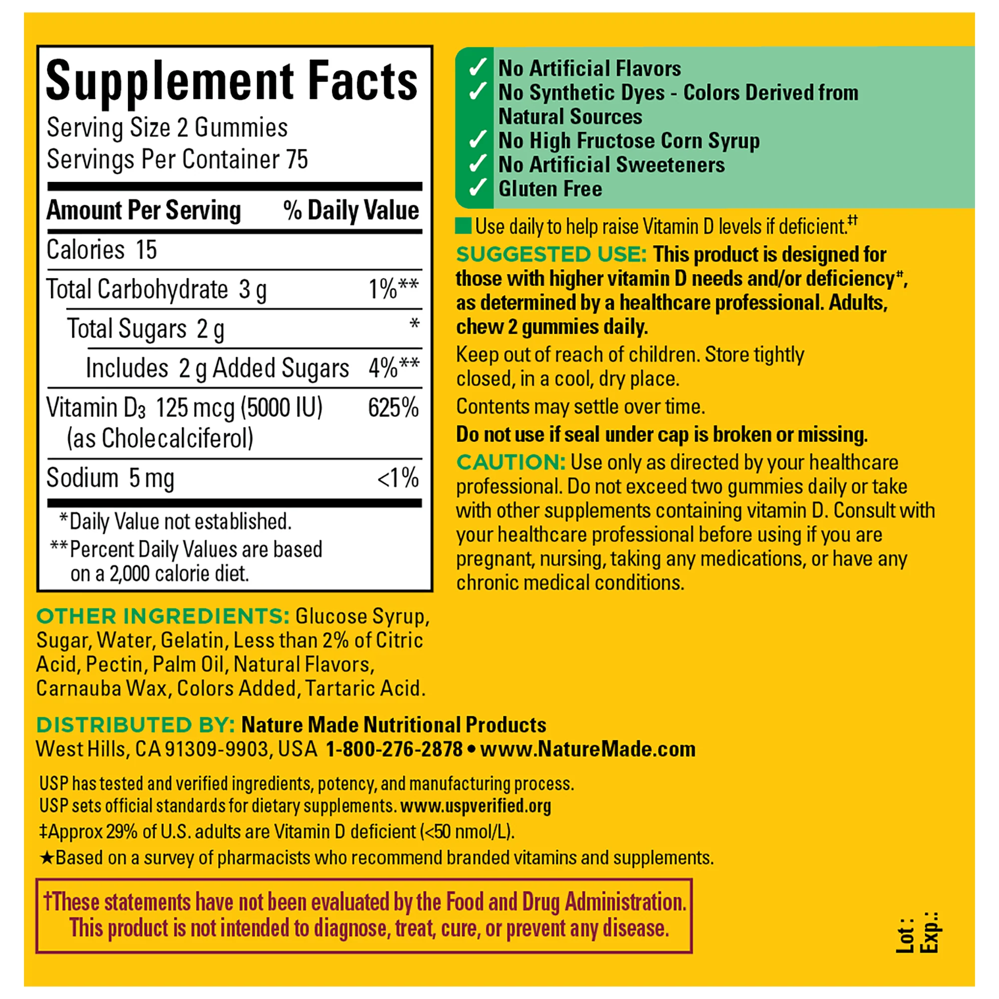 Vitamin D Extra Strength 5000 IU (125 mcg) Gummies - Image 5