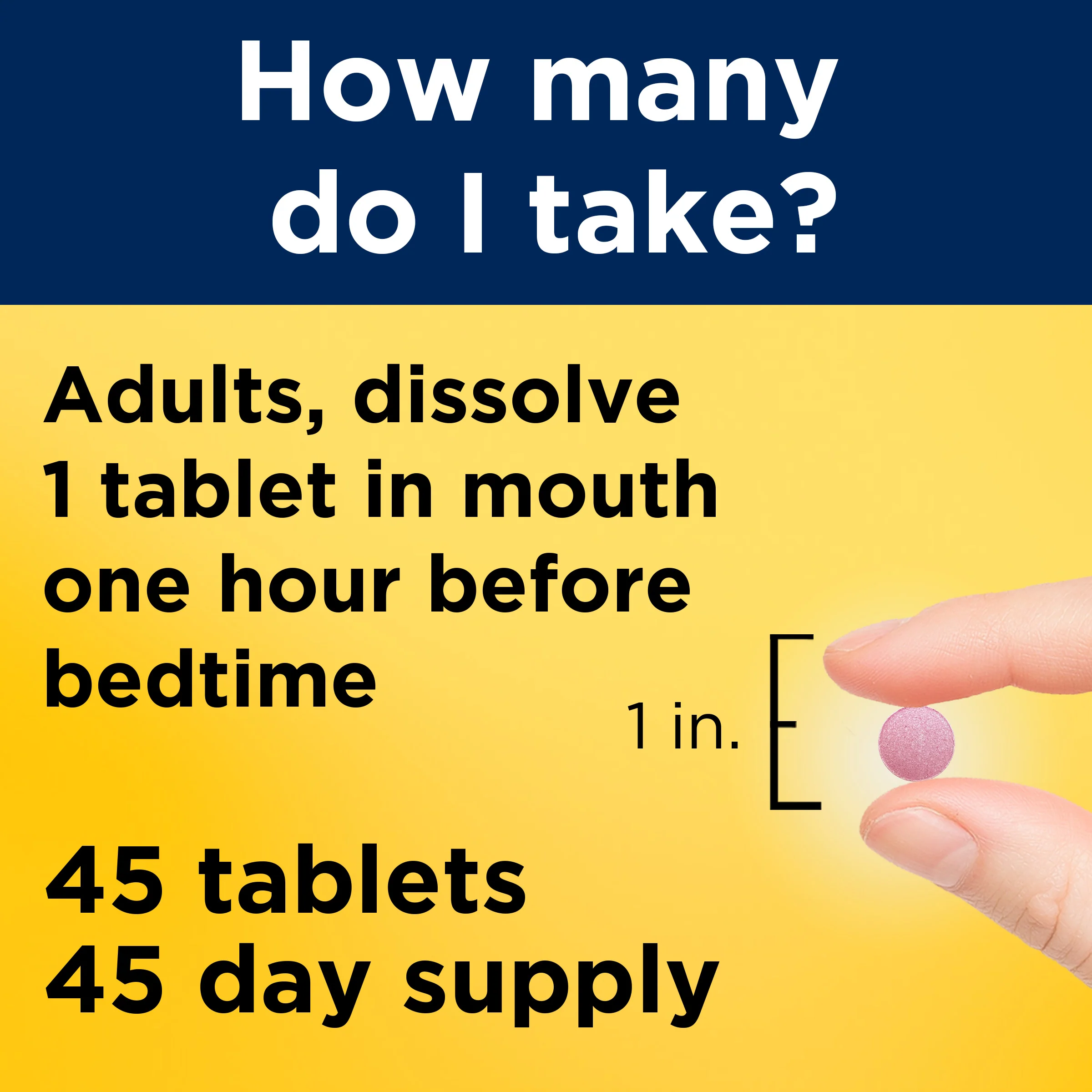Fast Dissolve Melatonin Maximum Strength‡ 10 mg Tablets - Image 3