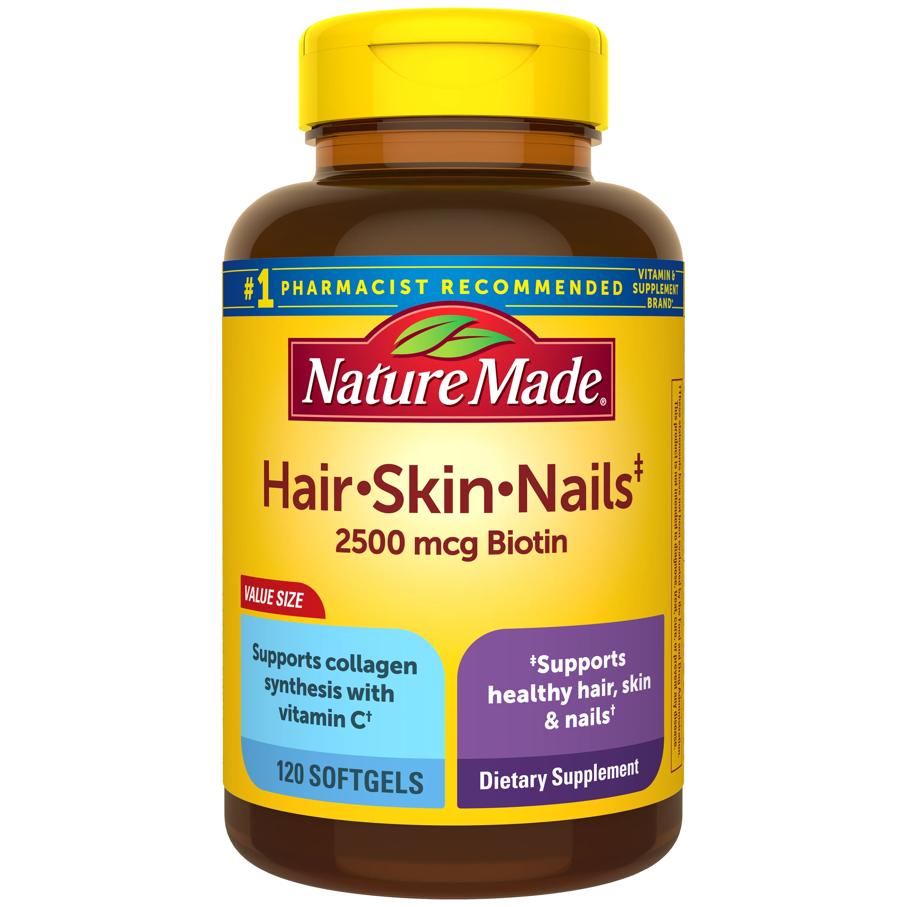 Hair-Skin-Nails‡ 2500 mcg Biotin Softgels - Image 4