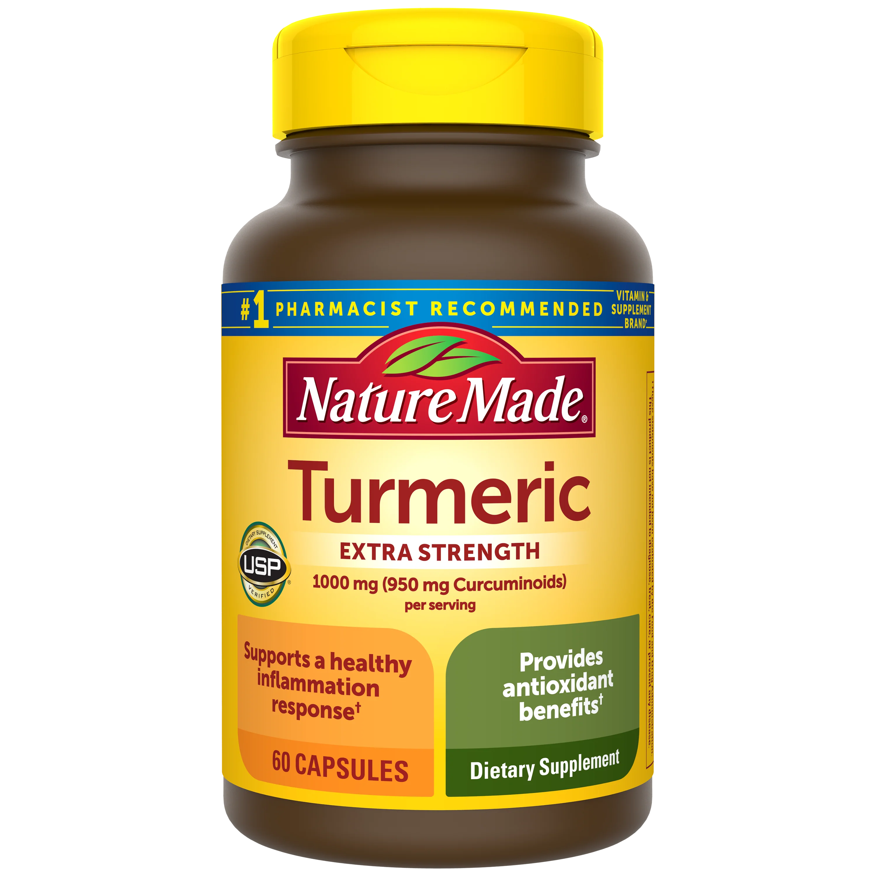 Turmeric Extra Strength 1000 mg (950 mg Curcuminoids) Per Serving Capsules