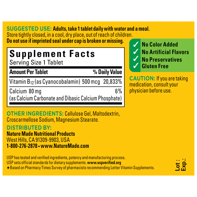 Vitamin B12 500 mcg Tablets - Image 5