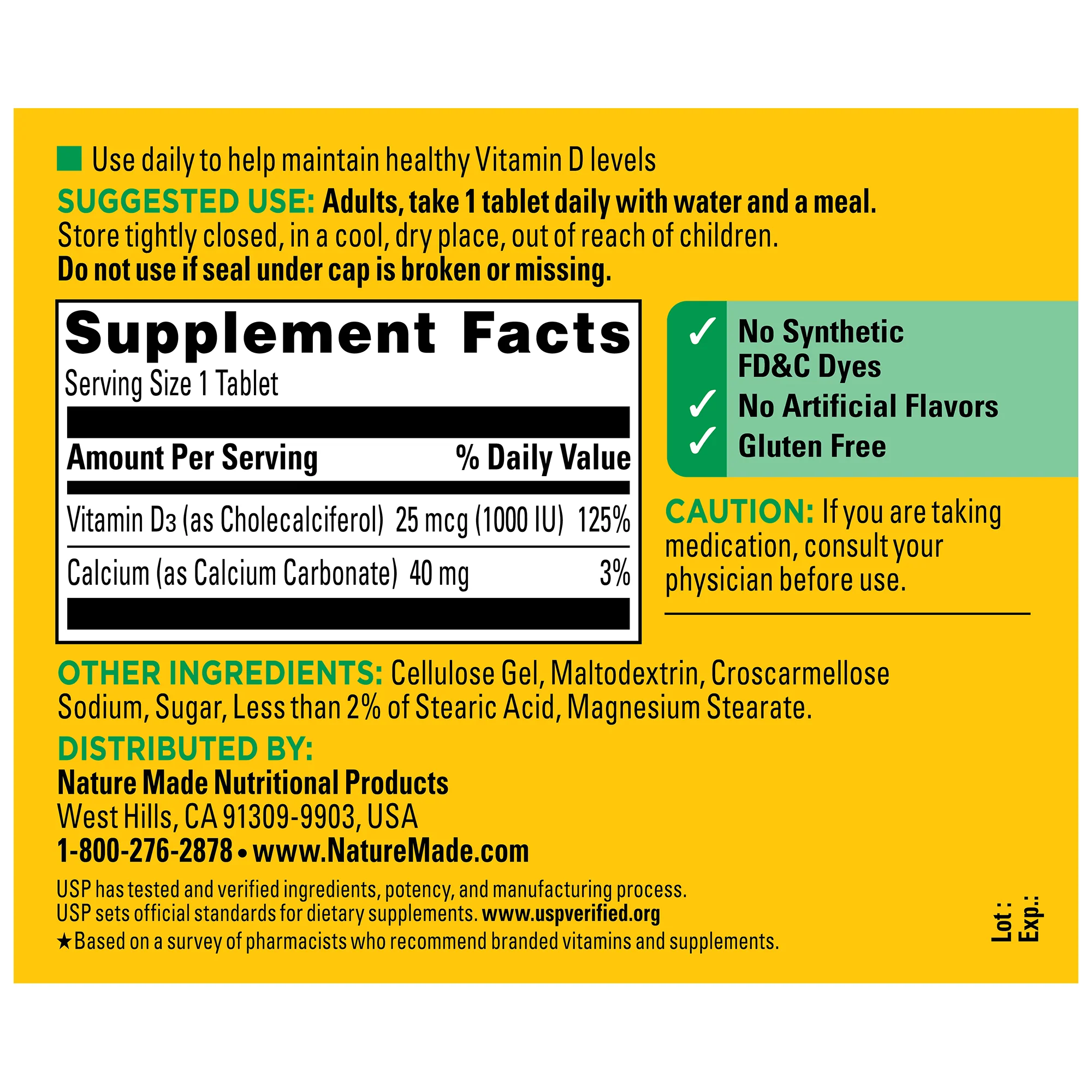 Vitamin D3 1000 IU (25 mcg) Tablets - Image 5