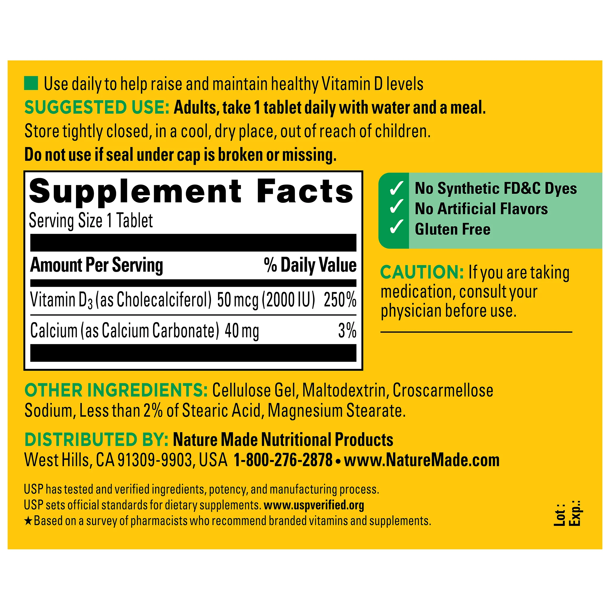 Vitamin D3 2000 IU (50 mcg) Tablets - Image 4
