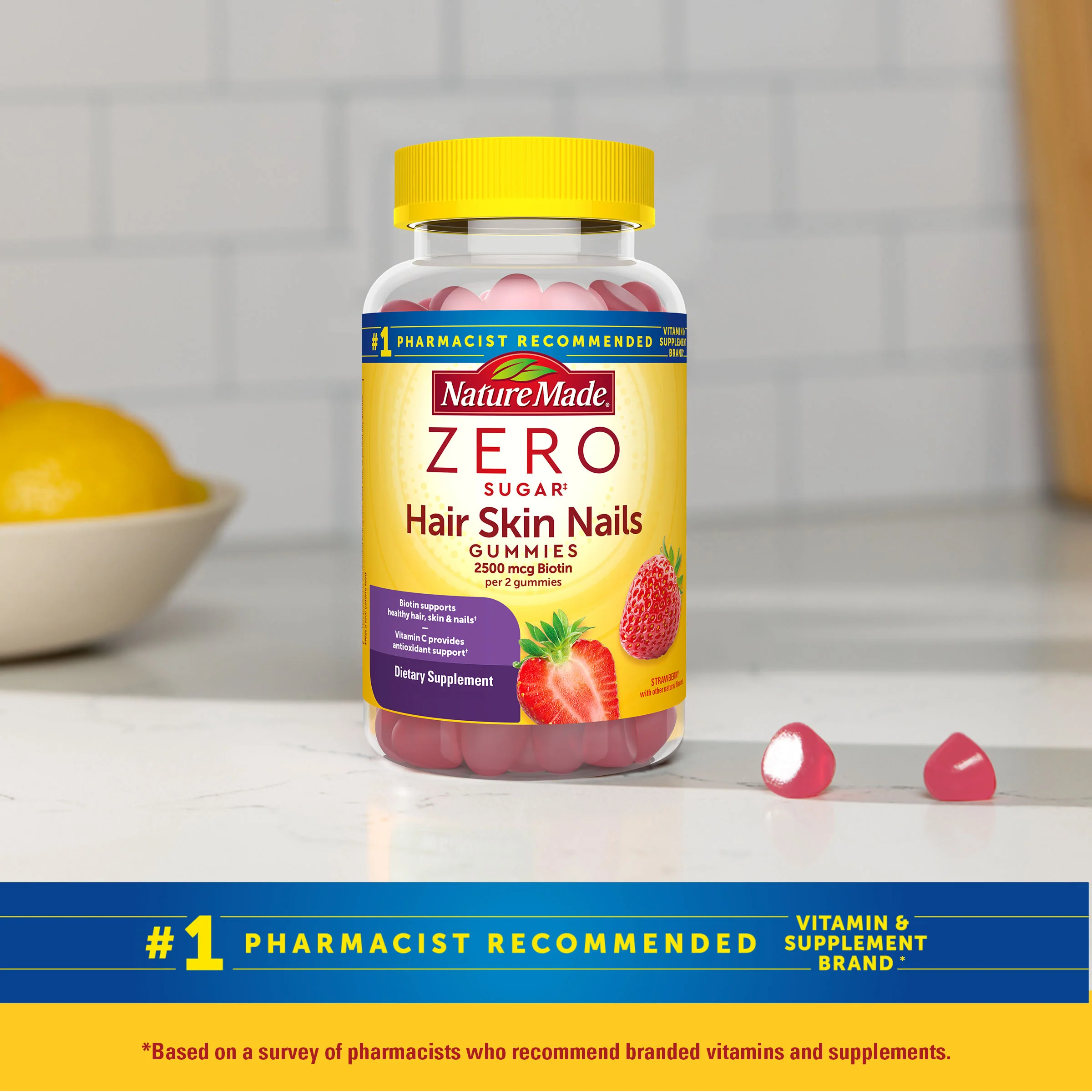 Zero Sugar‡ Hair Skin Nails Gummies - Image 7